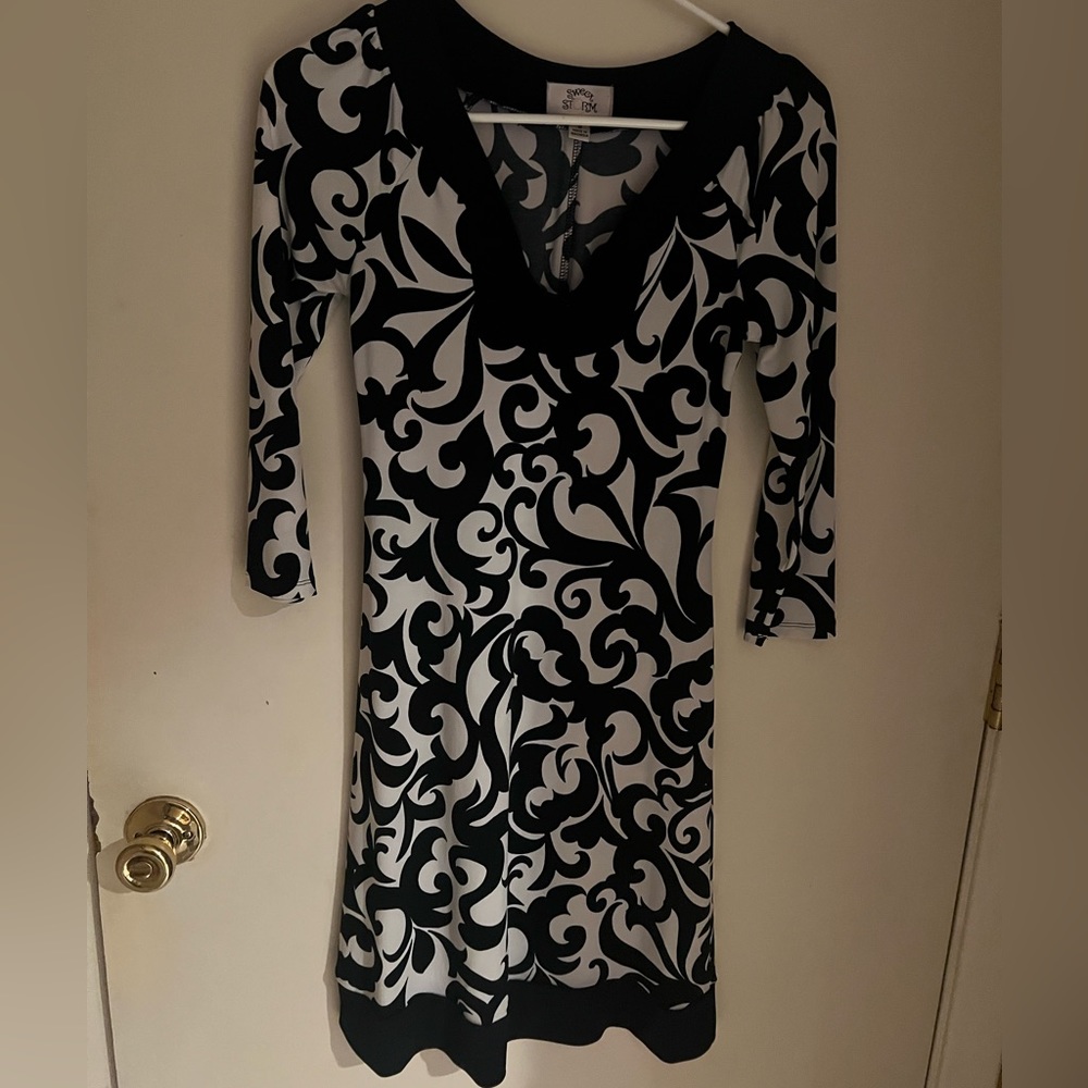 Blue and white dress, size small